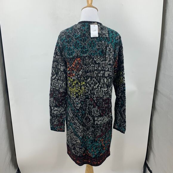 J.Jill Longline Coatigan Womens XS Extra Small Wool Blend Button Front Art Wear - Picture 6 of 14